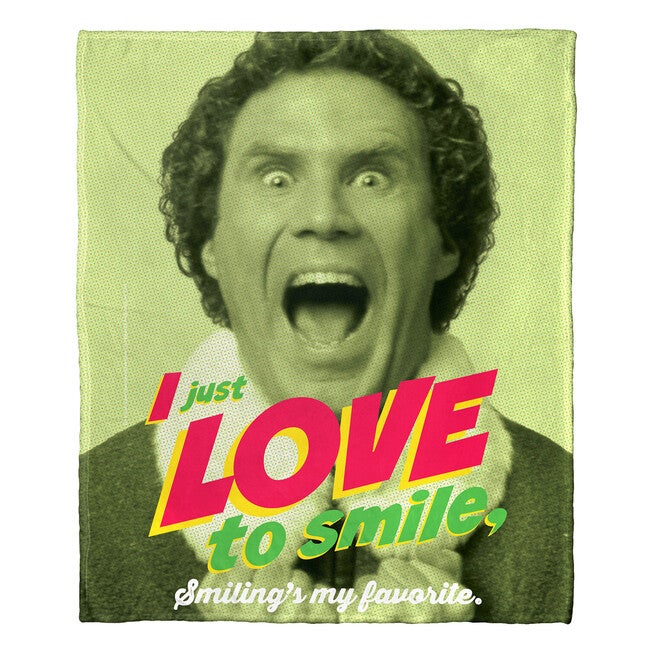 Wb Elf Love To Smile Silk Touch Throw Blanket, , on-hover image number null