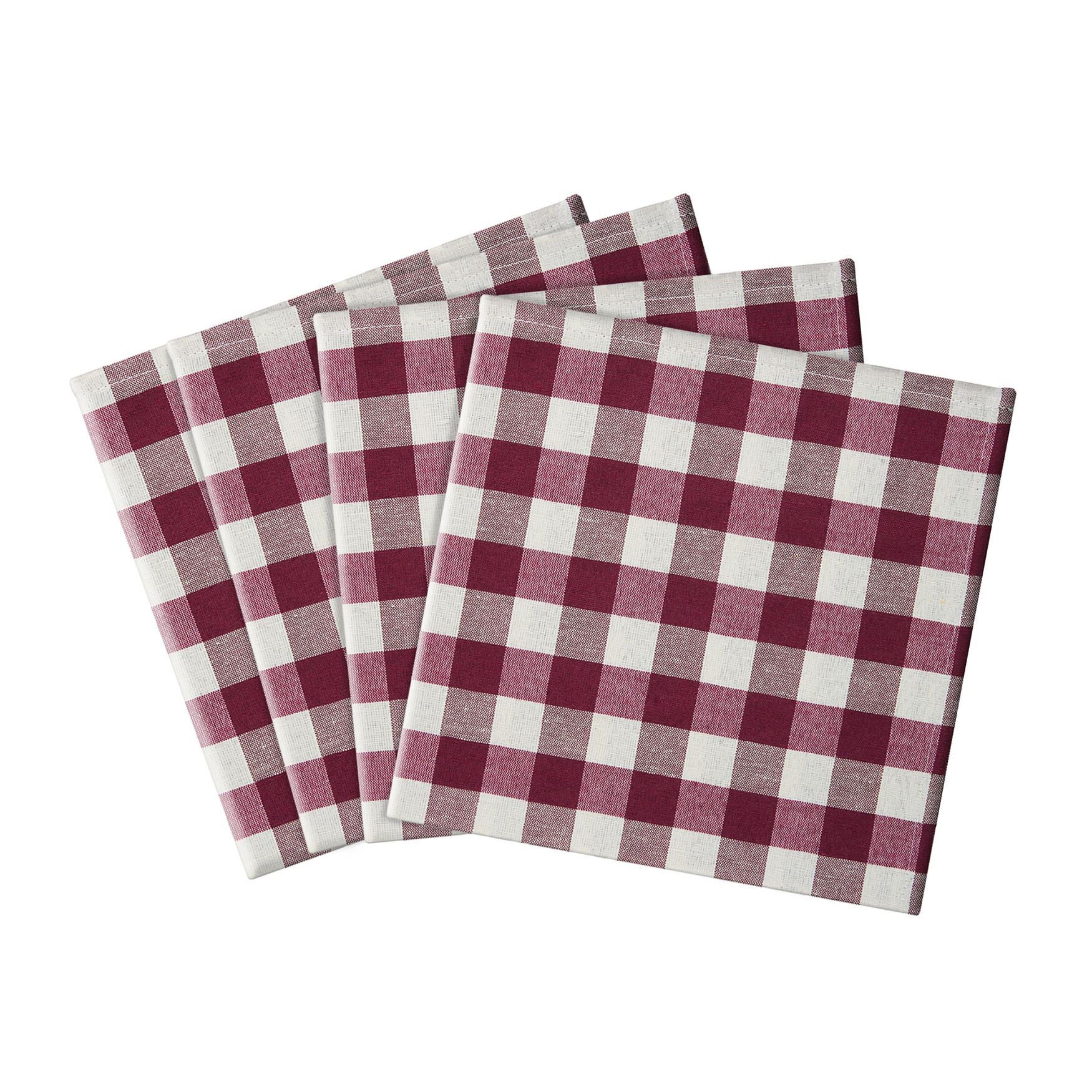 Buffalo Check Dinner Table Napkins Set of Four, , alternate image number 2