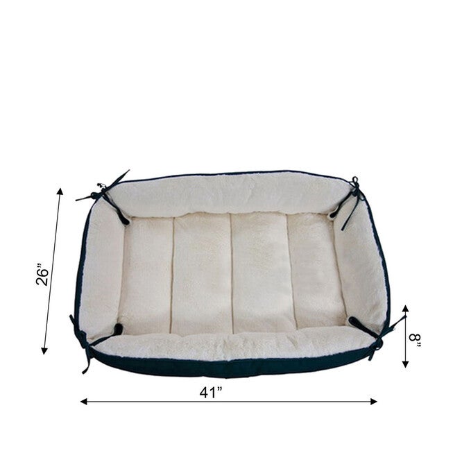Pet Bed & Mat, Luxury soft Dog Cushion, Laurel Green/Ivory, Large, , alternate image number 9