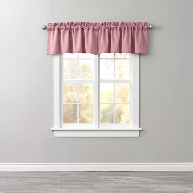 BH Studio Room-Darkening Rod-Pocket Valance, PALE ROSE, hi-res image number 0
