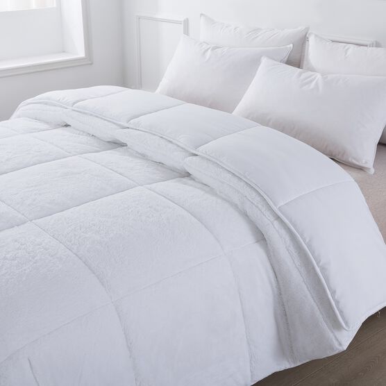 Cozy Down Alternative Reversible Comforter, White, , alternate image number null