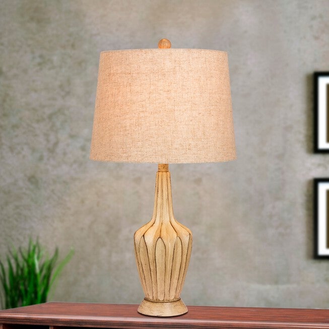 Beige Resin 26.5" Table Lamp, Set 2, , on-hover image number null