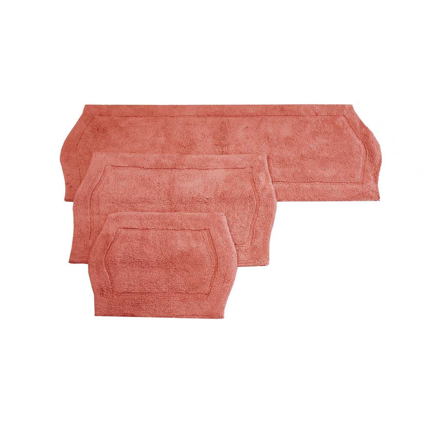 Waterford 3 Piece Set Bath Rug Collection, CORAL, hi-res image number 0