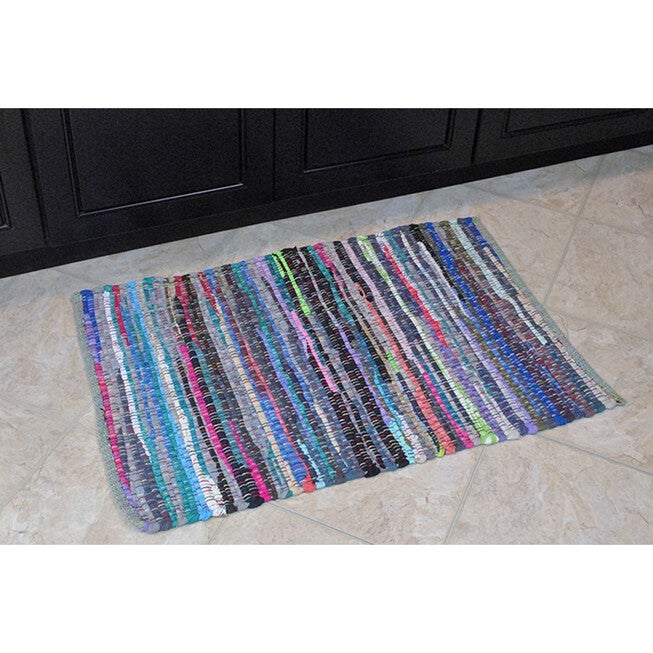 Multicolor Rag Rug 50X80 Cm Floor Coverings, , alternate image number 2