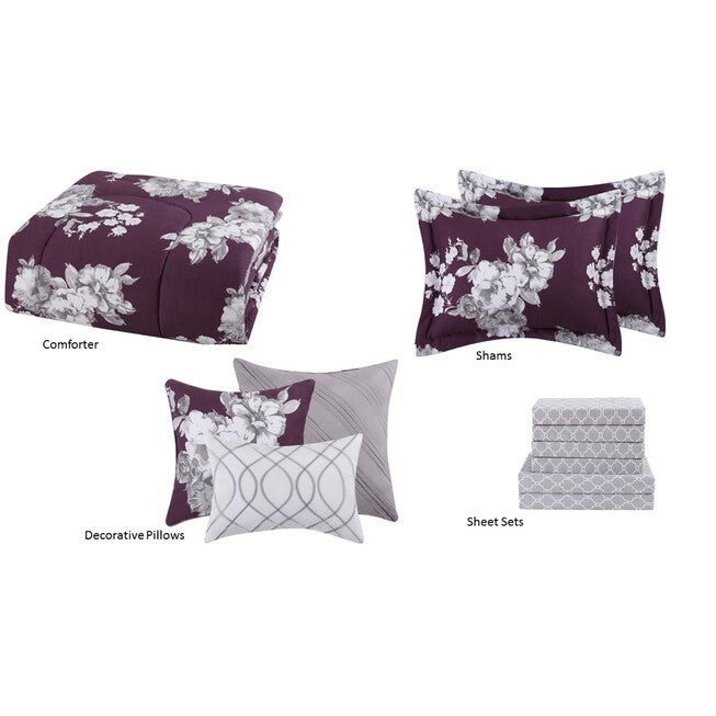 Peony Garden Floral Comforter Set, , on-hover image number 1
