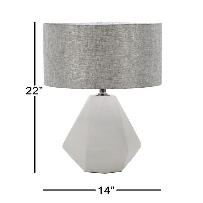 Light Grey Ceramic Transitional Table Lamp, , alternate image number null