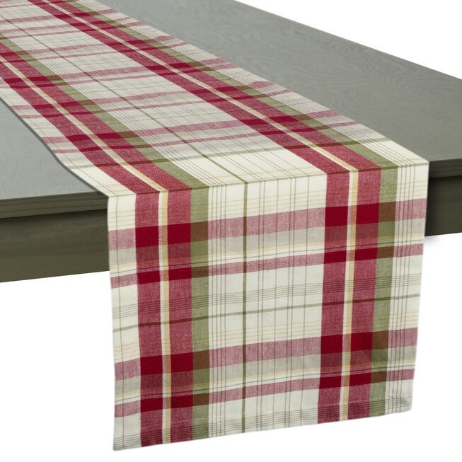 Orchard Plaid Table Runner 14x108, , alternate image number null