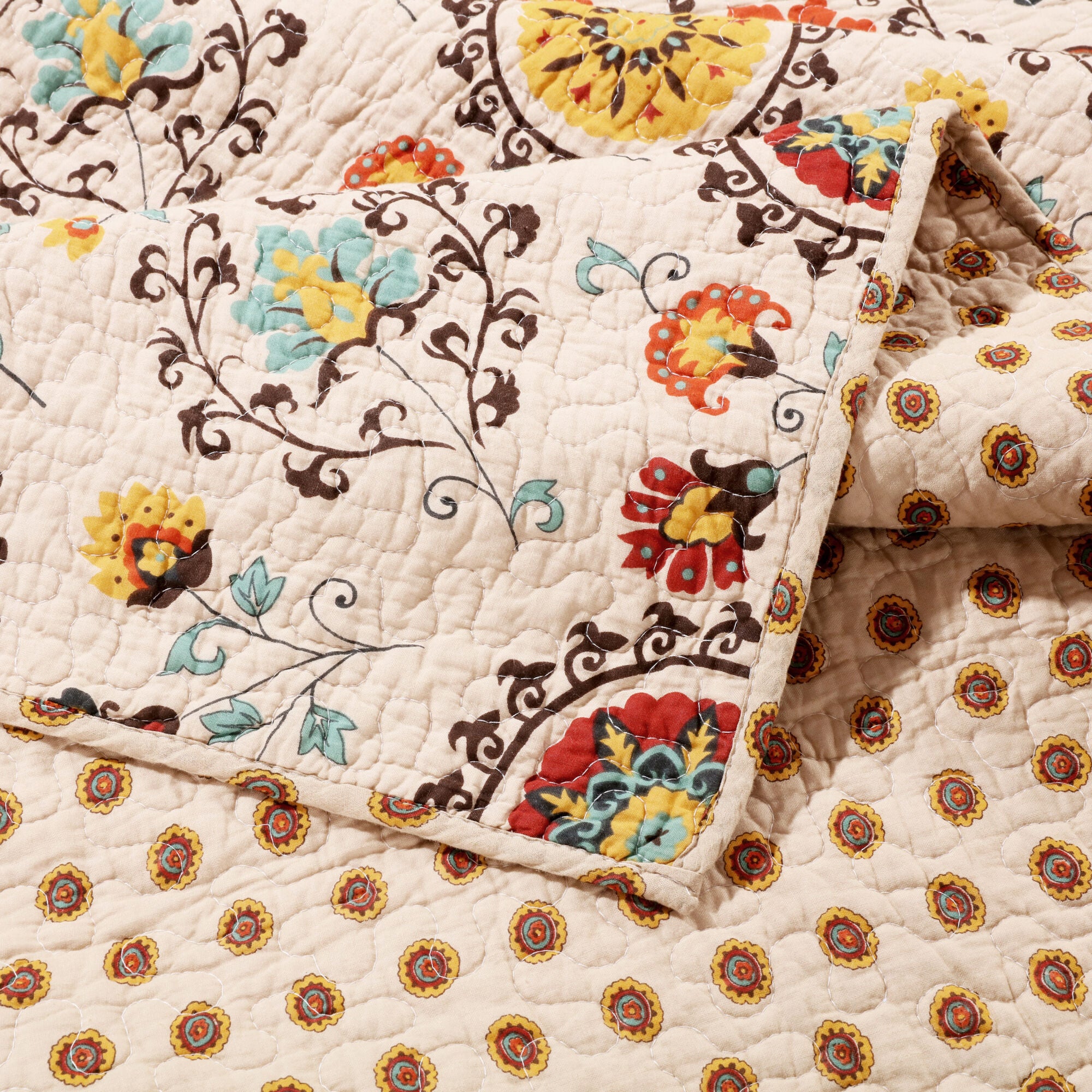 Andorra Quilted Throw Blanket, MULTI, alternate image number 3