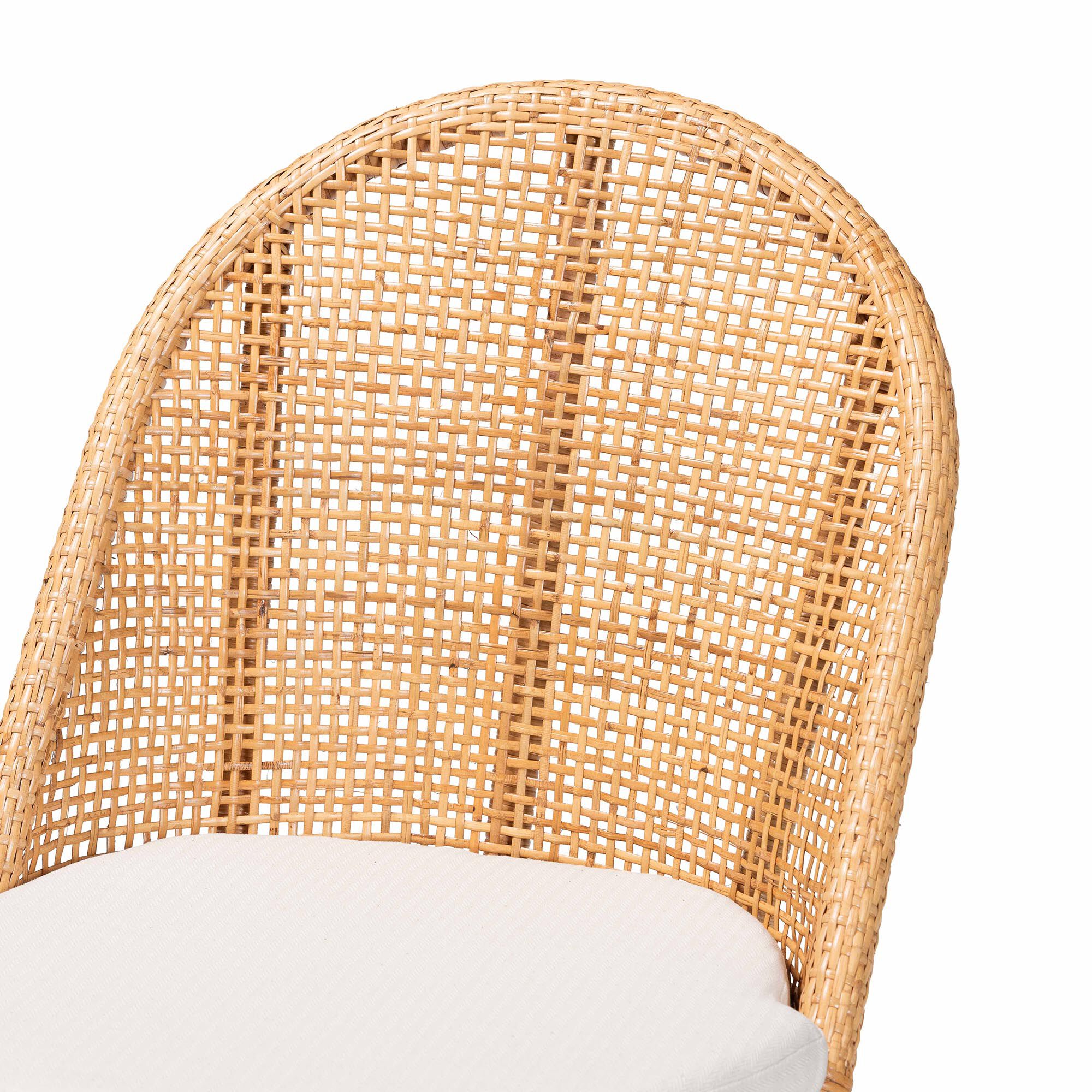 Daniela Bohemian Light Honey Rattan Dining Chair, HONEY, alternate image number 5