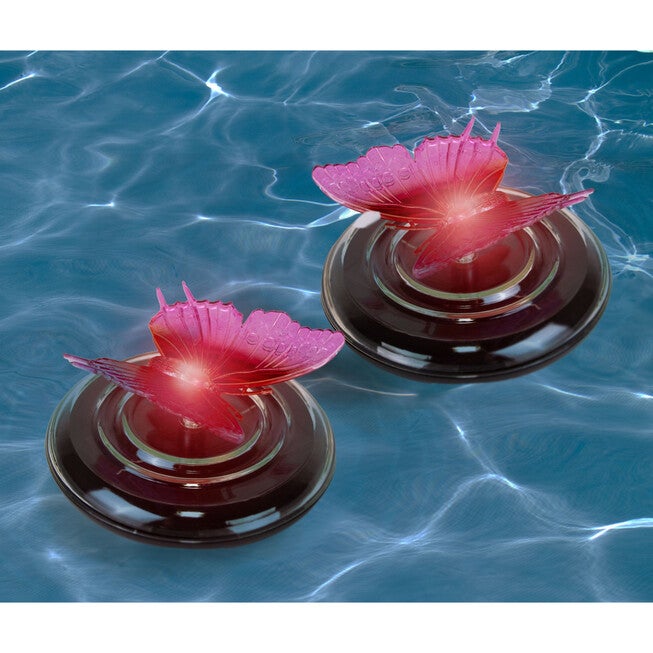 Solar Floating Butterfly Lights, Set of 2, MULTI, hi-res image number 0