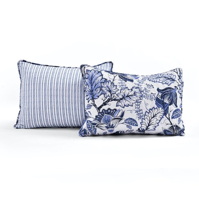 Lush Décor Cynthia Jacobean Quilt Blue 3Pc Set, , alternate image number null