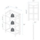 Stratford 3-Shelf Folding Bookcase-Warm Brown, , alternate image number null