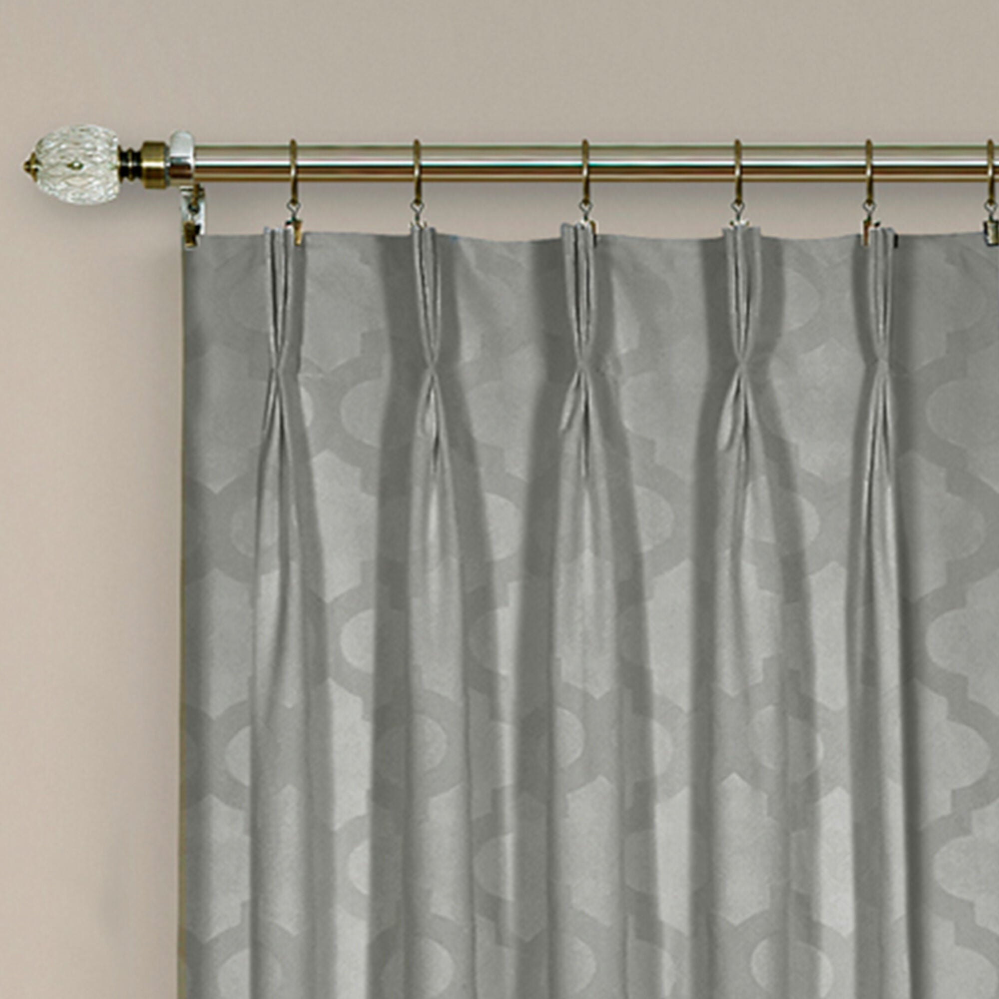 Windsor Room Darkening Pinch Pleat Window Curtain Panel, SILVER, alternate image number 2