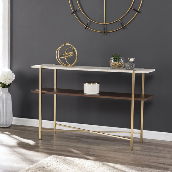Ardmillan Faux Marble Console Table w/ Storage, MULTI, hi-res image number null