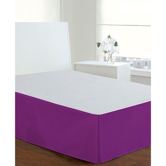 Luxury Hotel Classic Tailored 14" Drop Purple Bed Skirt, , on-hover image number null