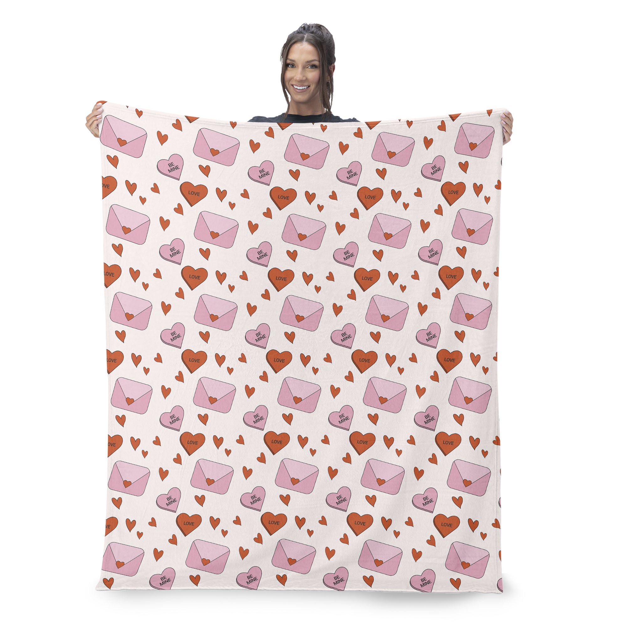 Valentine's Day Send My Love Silk Touch Sherpa Throw Blanket 50x60 Inches, SEND MY LOVE, on-hover image number 1