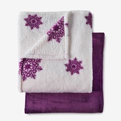 Ultra-Cozy Sherpa Fleece Blanket & Matching Throw Set