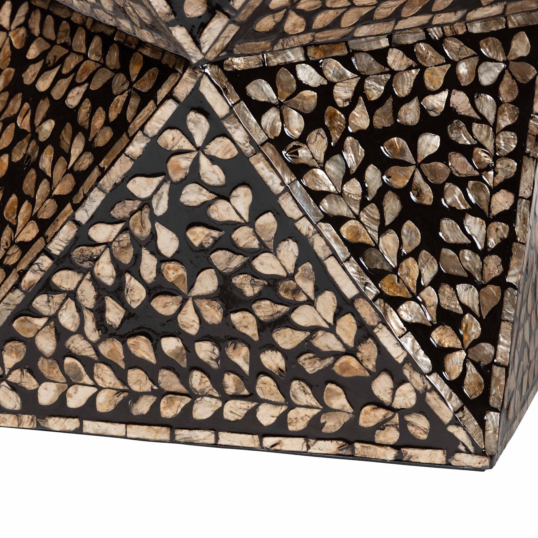 Feronia Modern Bohemian Black and Bronze Mother of Pearl End Table, , alternate image number 8