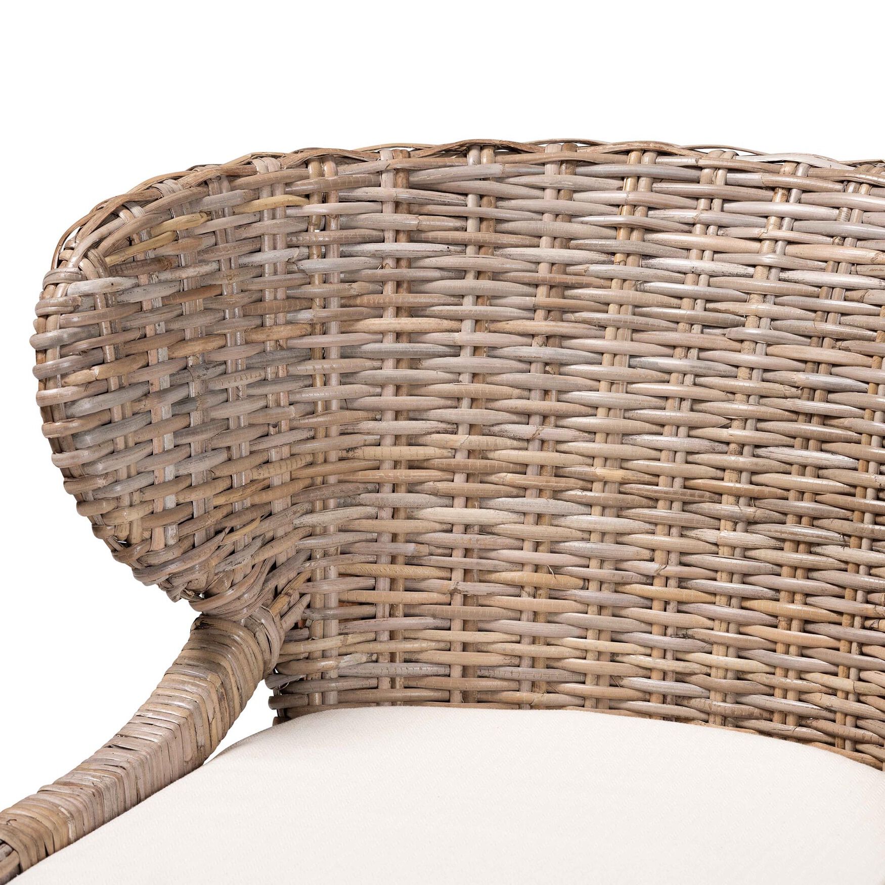 Niesha Bohemian Grey Natural Kubu Rattan And Mahogany Wood Dining Chair, , alternate image number 4