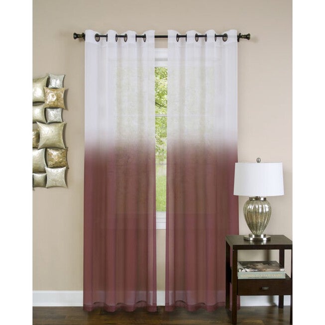 Essence Window Curtain Panel, BURGUNDY, hi-res image number null