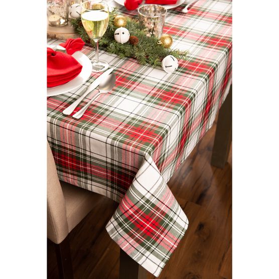 Christmas Plaid Tablecloth 60x104, , alternate image number null