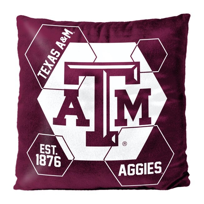 Texas A&M Connector Velvet Reverse Pillow, MULTI, hi-res image number 0