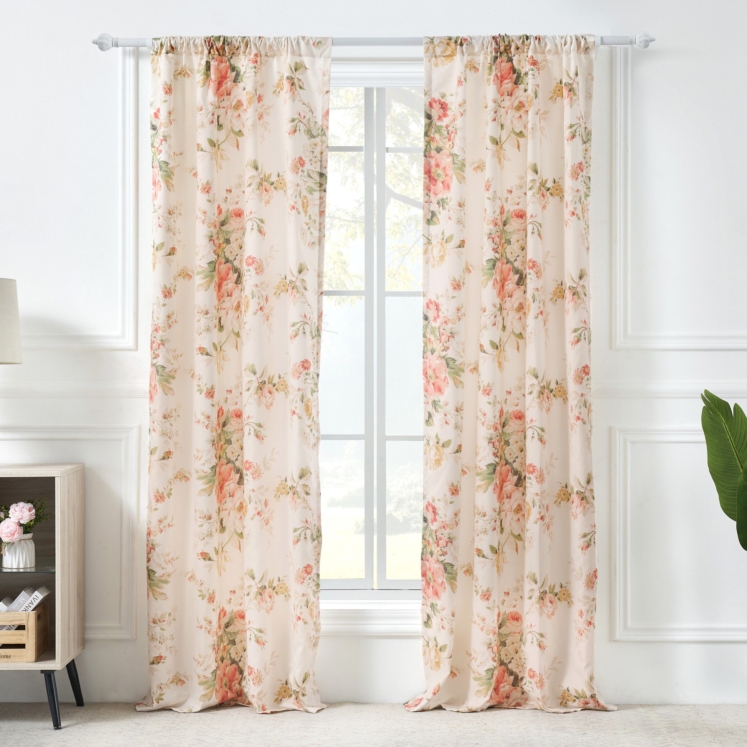 Greenland Home Fashions&trade; Grace Window Curtain Panels, Set of 2, BUTTERCUP, alternate image number 1