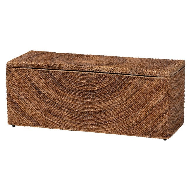 Verino Handwoven Seagrass Storage Bench, NATURAL BROWN, alternate image number 1