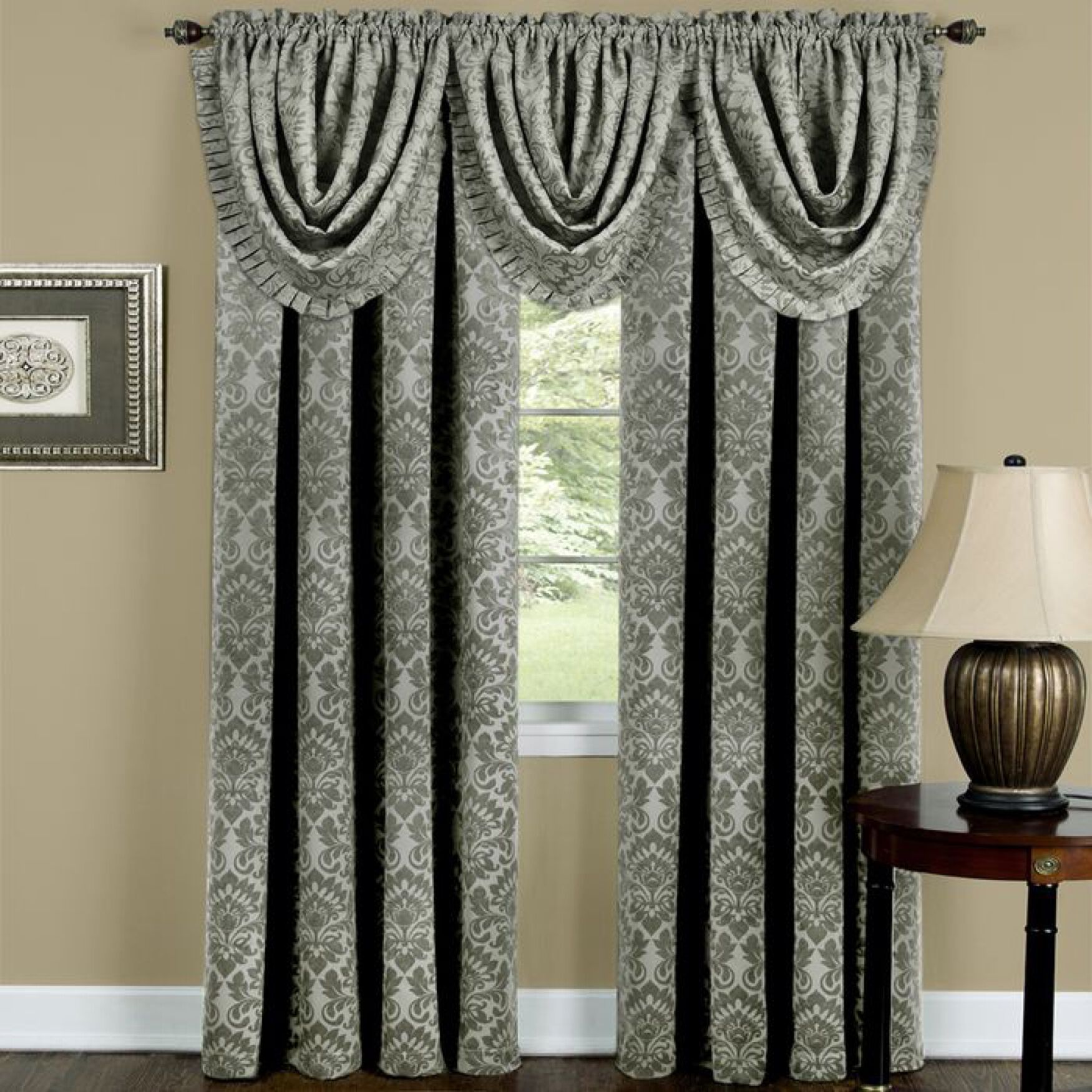 Sutton Window Curtain Panel, SAGE, hi-res image number 0
