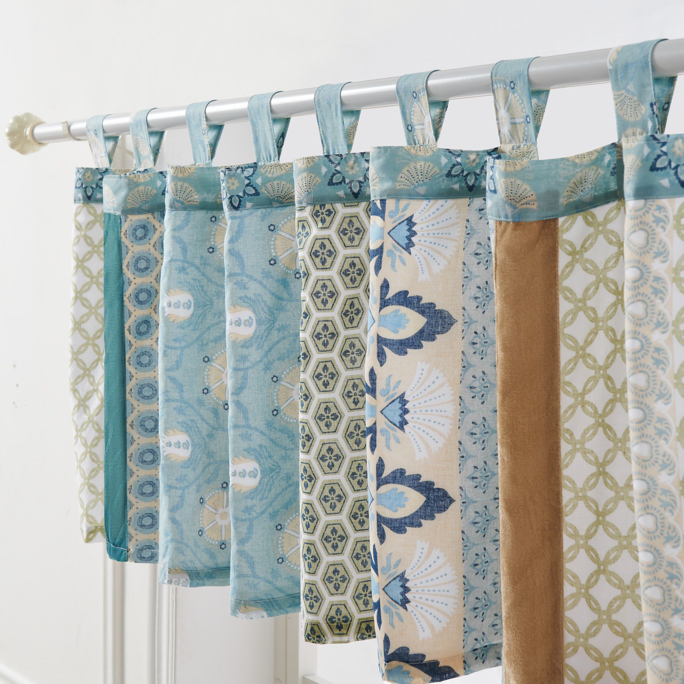 Thalia Window Treatment Valance Curtains, Tango, BLUE, alternate image number 3