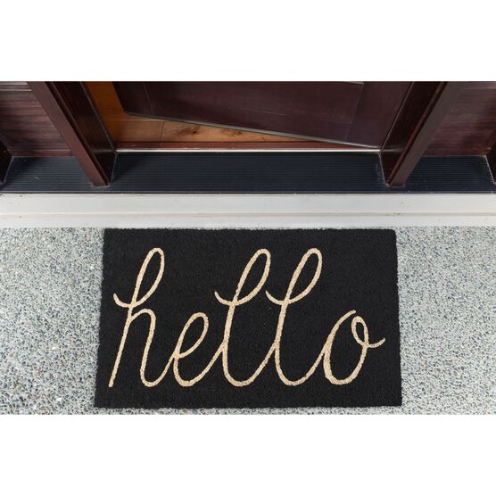 Black Hello Doormat, , alternate image number null