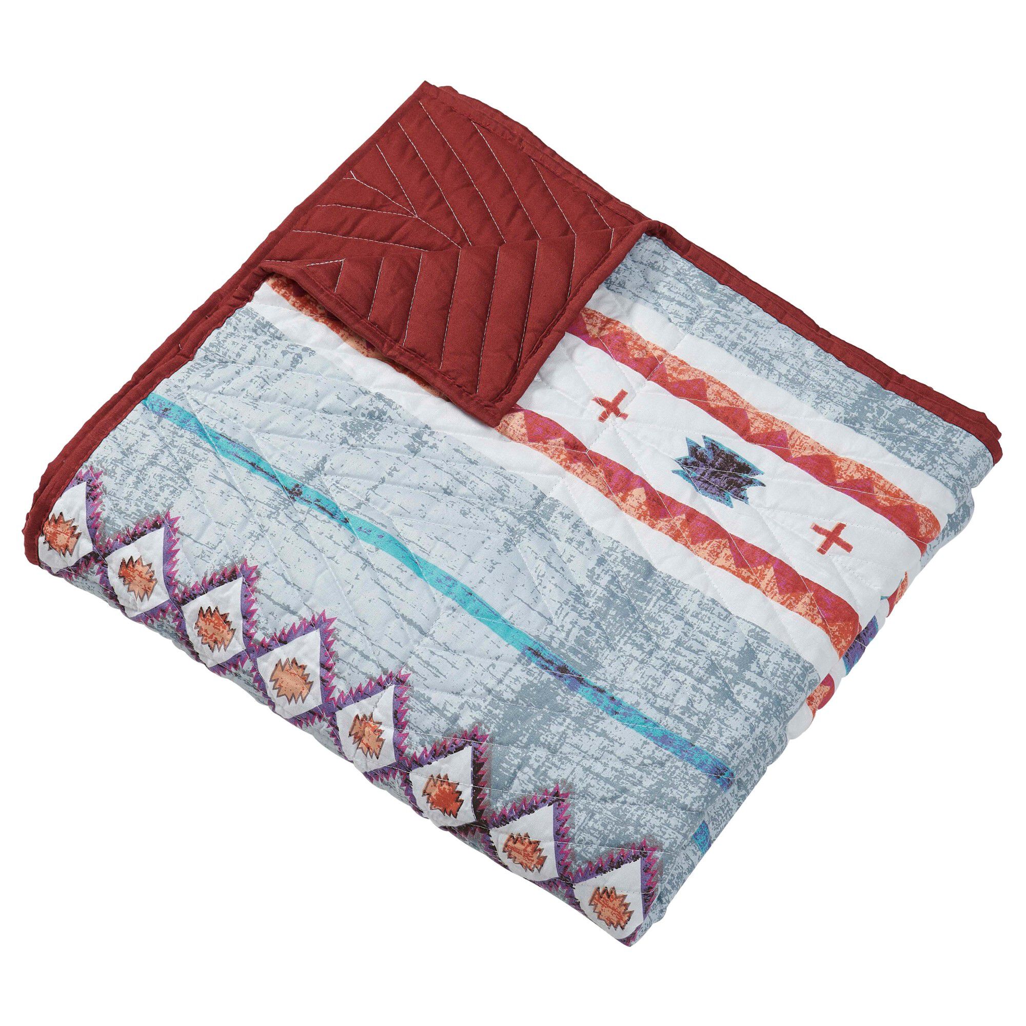 Kiva Quilted Throw Blanket, STONE, alternate image number 2