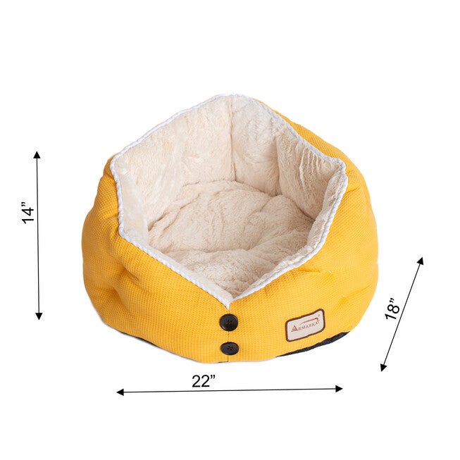 Gold Waffle and White Cat Dog Bed, , alternate image number 4