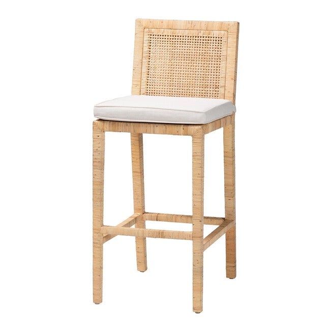 Sofia Bohemian Natural Rattan Bar Stool, NATURAL, alternate image number null