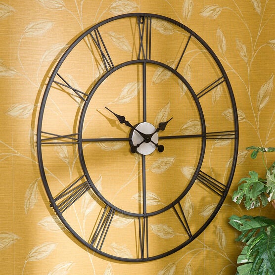 Centurian Decorative Wall Clock, BLACK, hi-res image number null