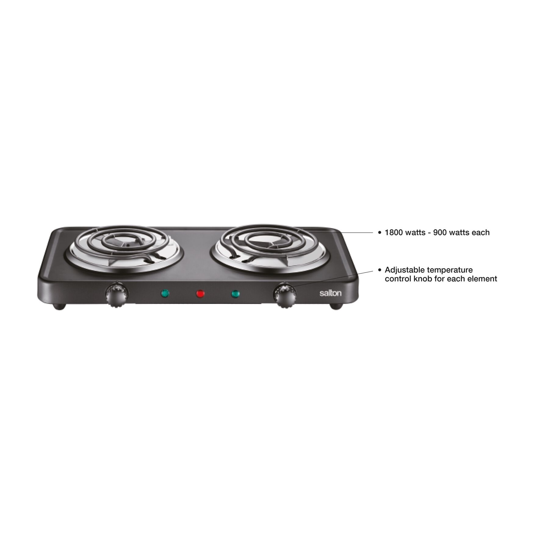 Portable Cooktop - Double Burner Black, , alternate image number 5