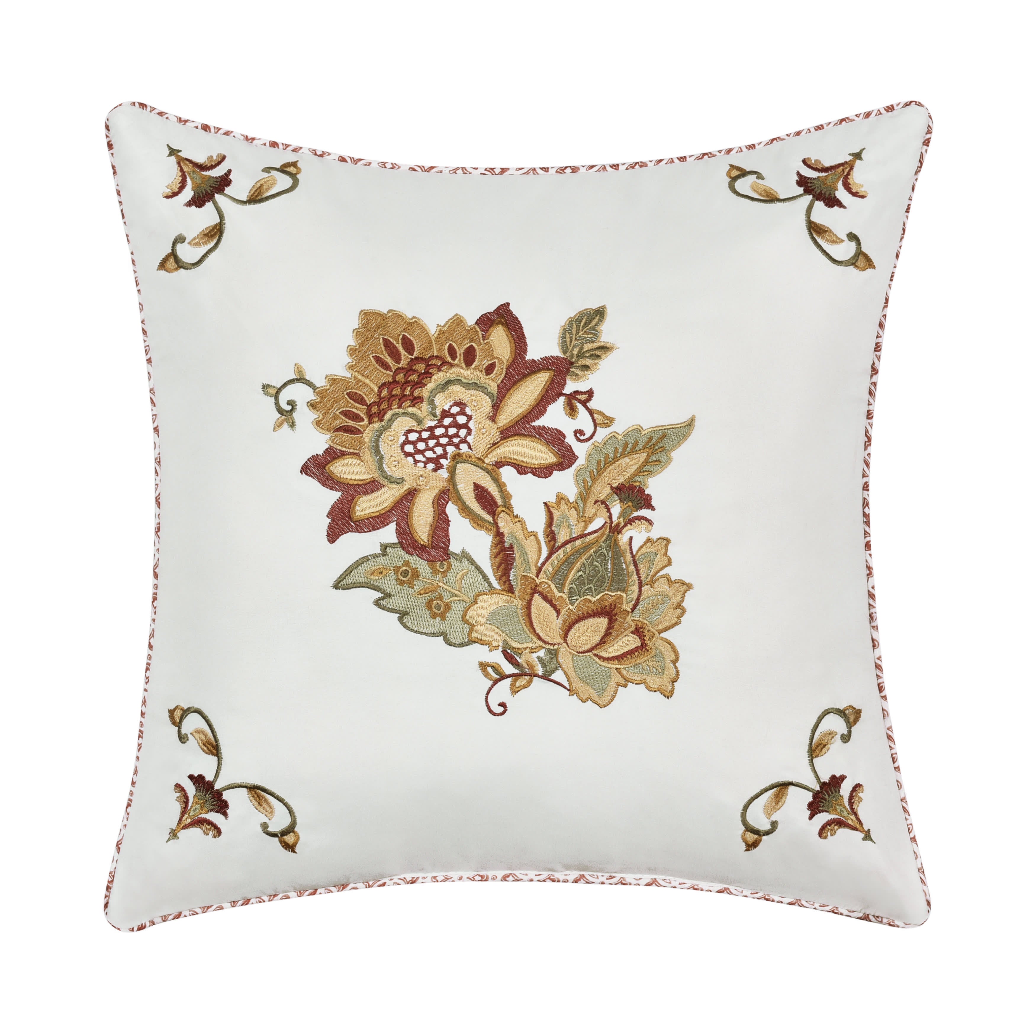 Janessa 16 Inch Square Decorative Throw Pillow, SPICE, hi-res image number 0