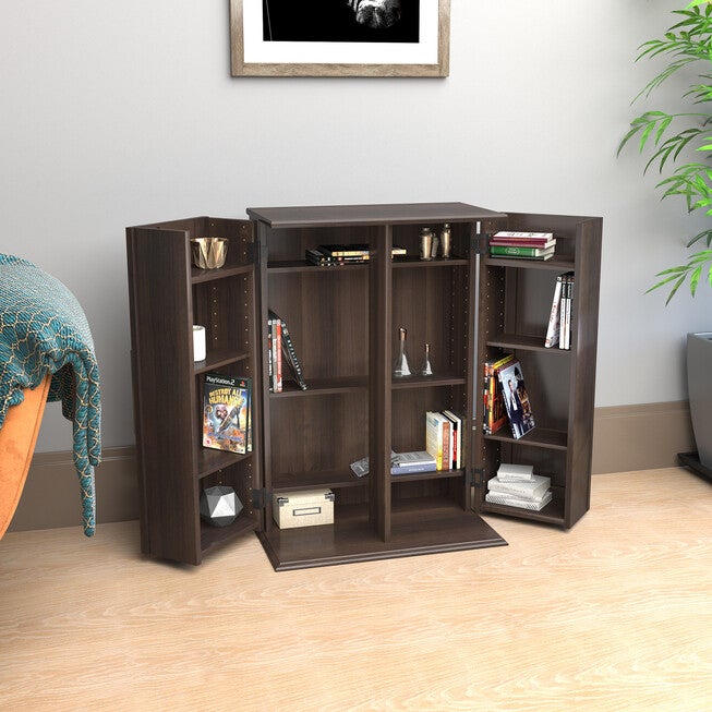 Locking Media Storage Cabinet with Shaker Doors, , alternate image number null