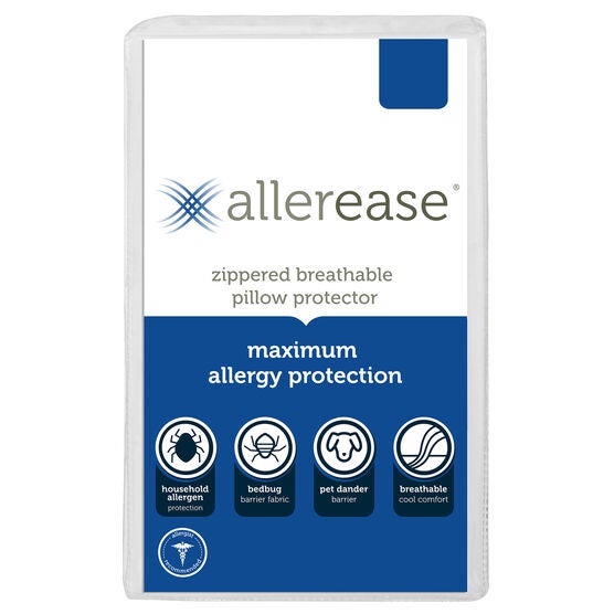 AllerEase Maximum Pillow Protector, WHITE, hi-res image number null