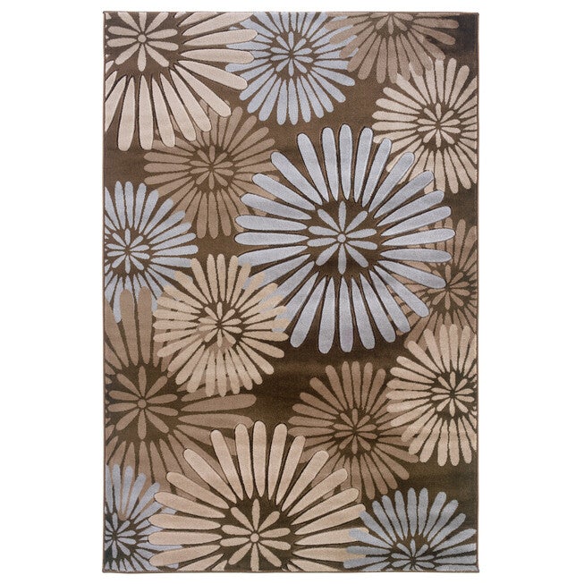 Milan Brown/Aqua 2'X3' Area Rug, BROWN, hi-res image number null