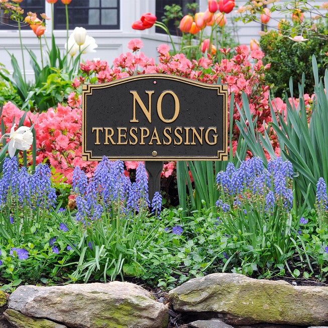 No Trespassing Statement Plaque, , alternate image number null