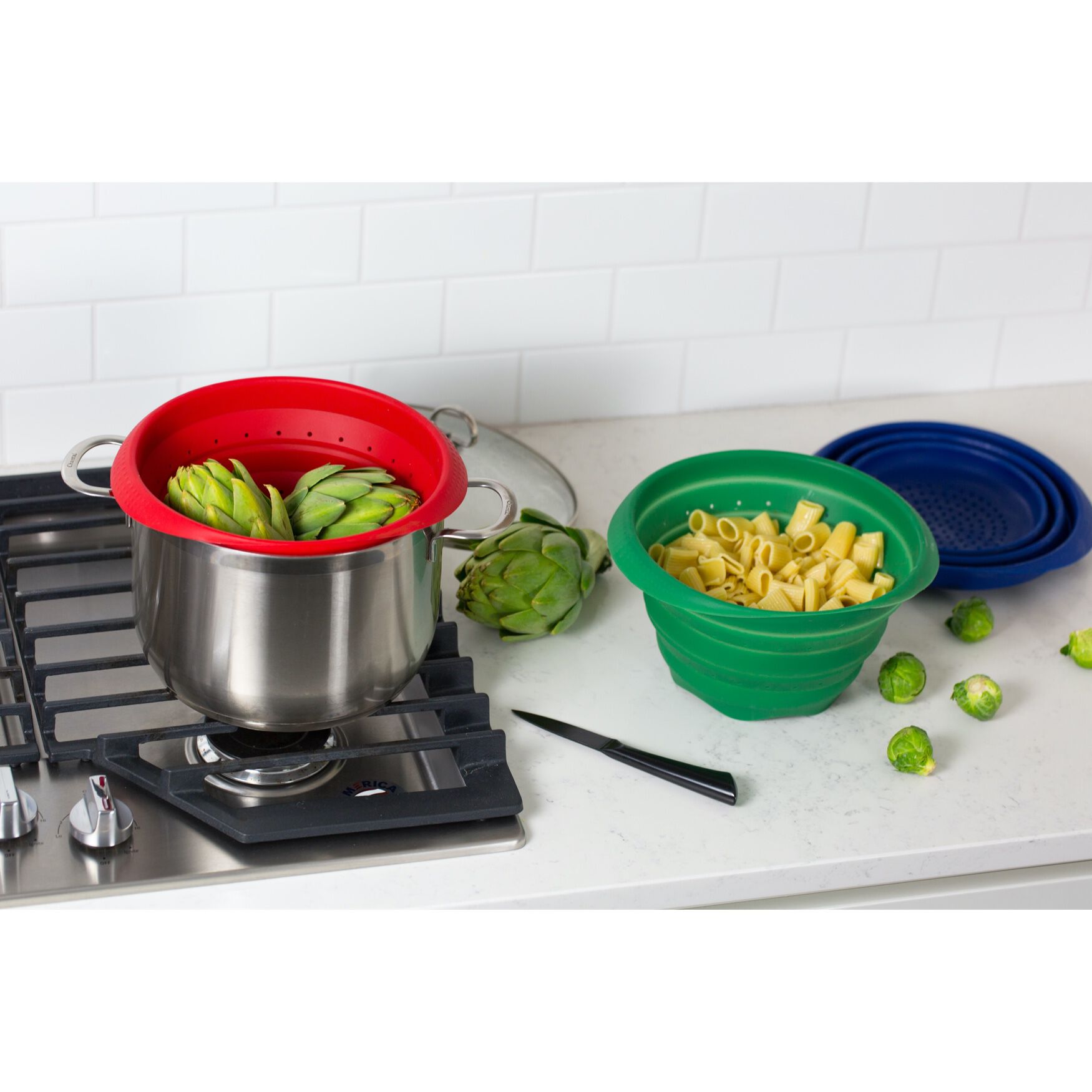 Silicone Collapsible Colander, , alternate image number 2