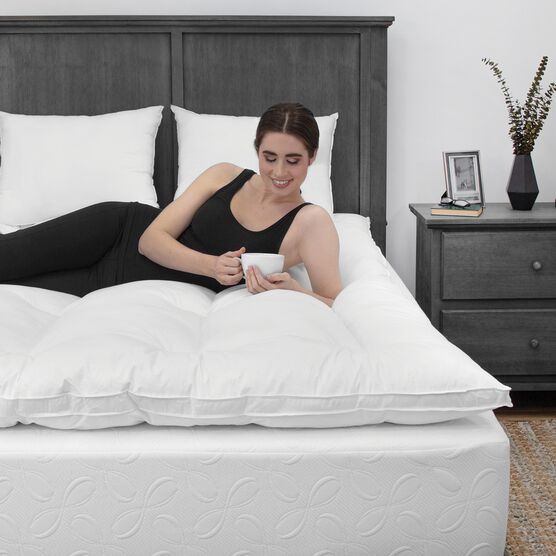 SensorPEDIC MemoryLOFT Classic 2.5-Inch Memory Foam and Fiber Mattress Topper, , alternate image number null