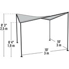 10x10 Del Ray Gazebo Canopy Charcoal Frame Tan Cover, , alternate image number 5