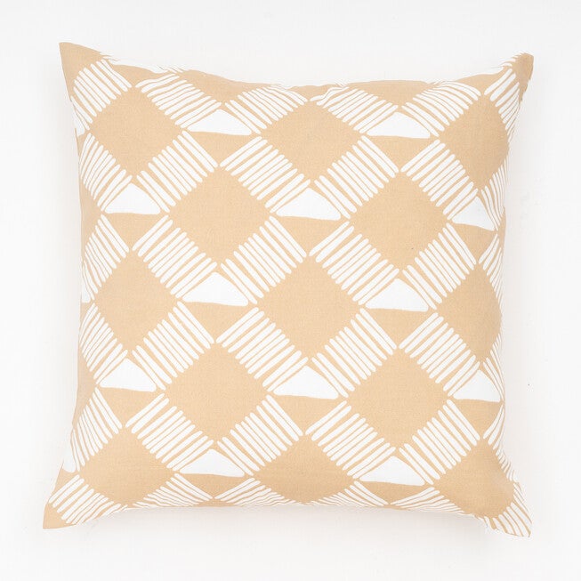 Trellis 2 Tone Indoor/Outdoor Square Pillow, SMOKE PEACH, hi-res image number null