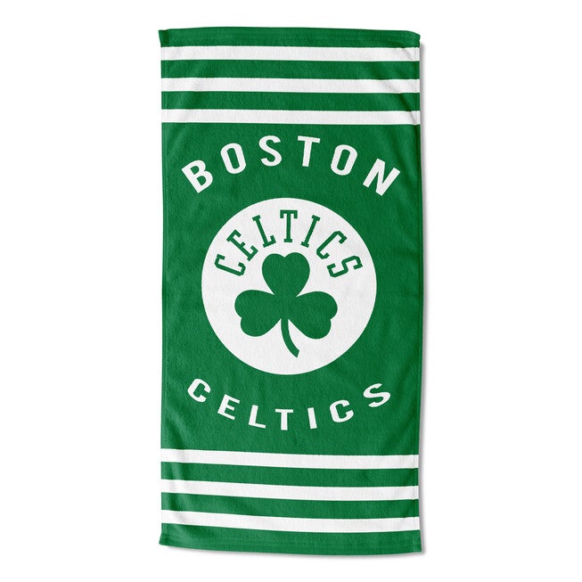 Celtics Stripes Beach Towel, MULTI, hi-res image number 0