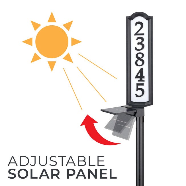 SolarSOLutions™ Aurora Solar LED Address Post, , alternate image number 4