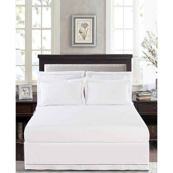Luxury Hotel Hemstitch White 14" Drop Bed Skirt, , alternate image number null