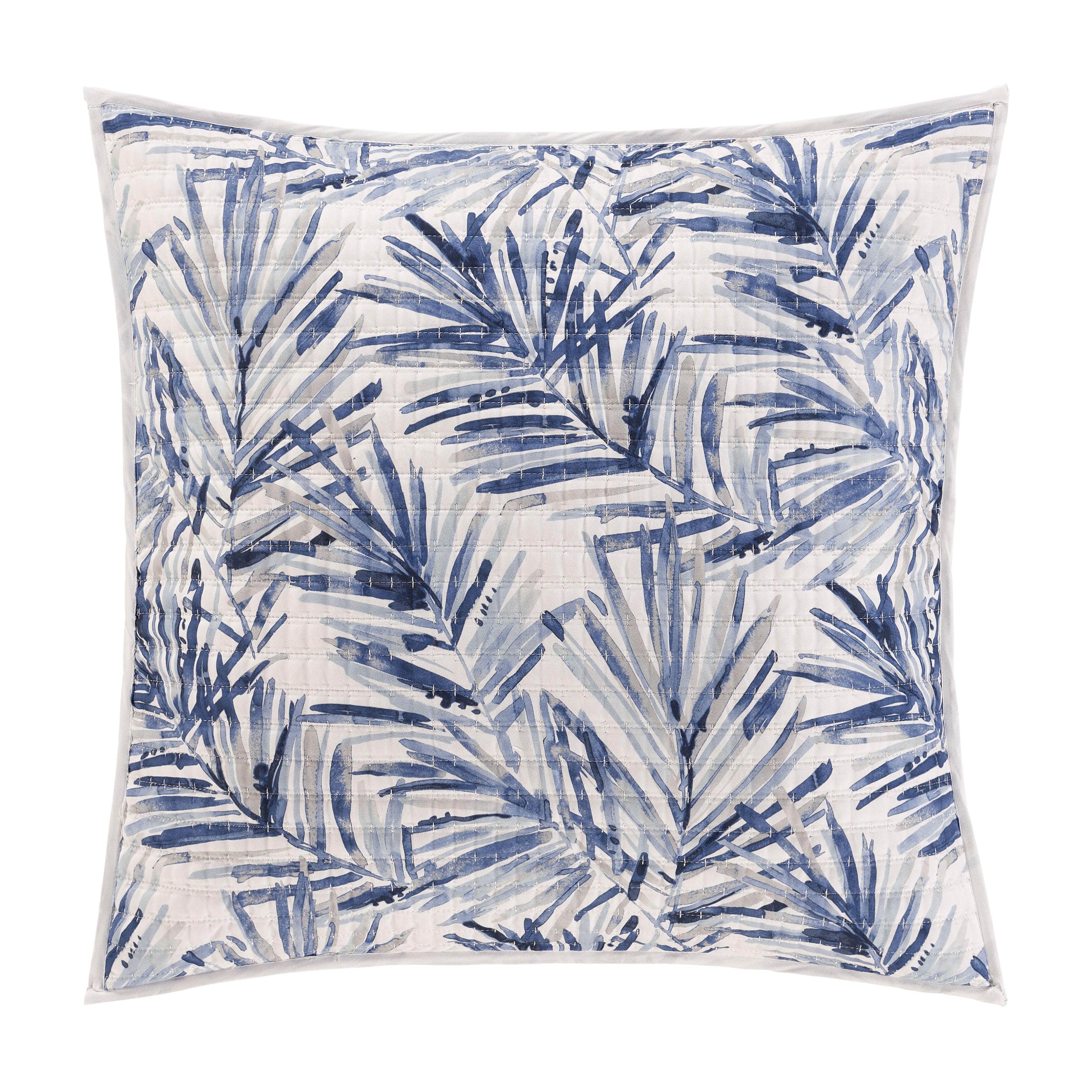 PALM BEACH EURO QUILTED SHAM, BLUE, alternate image number 2