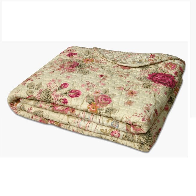 Antique Rose Quilted Throw Blanket, , on-hover image number 1